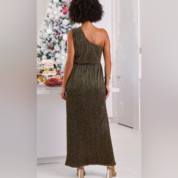 Boston Proper Shimmer One Shoulder Gown - Picture 6 of 6